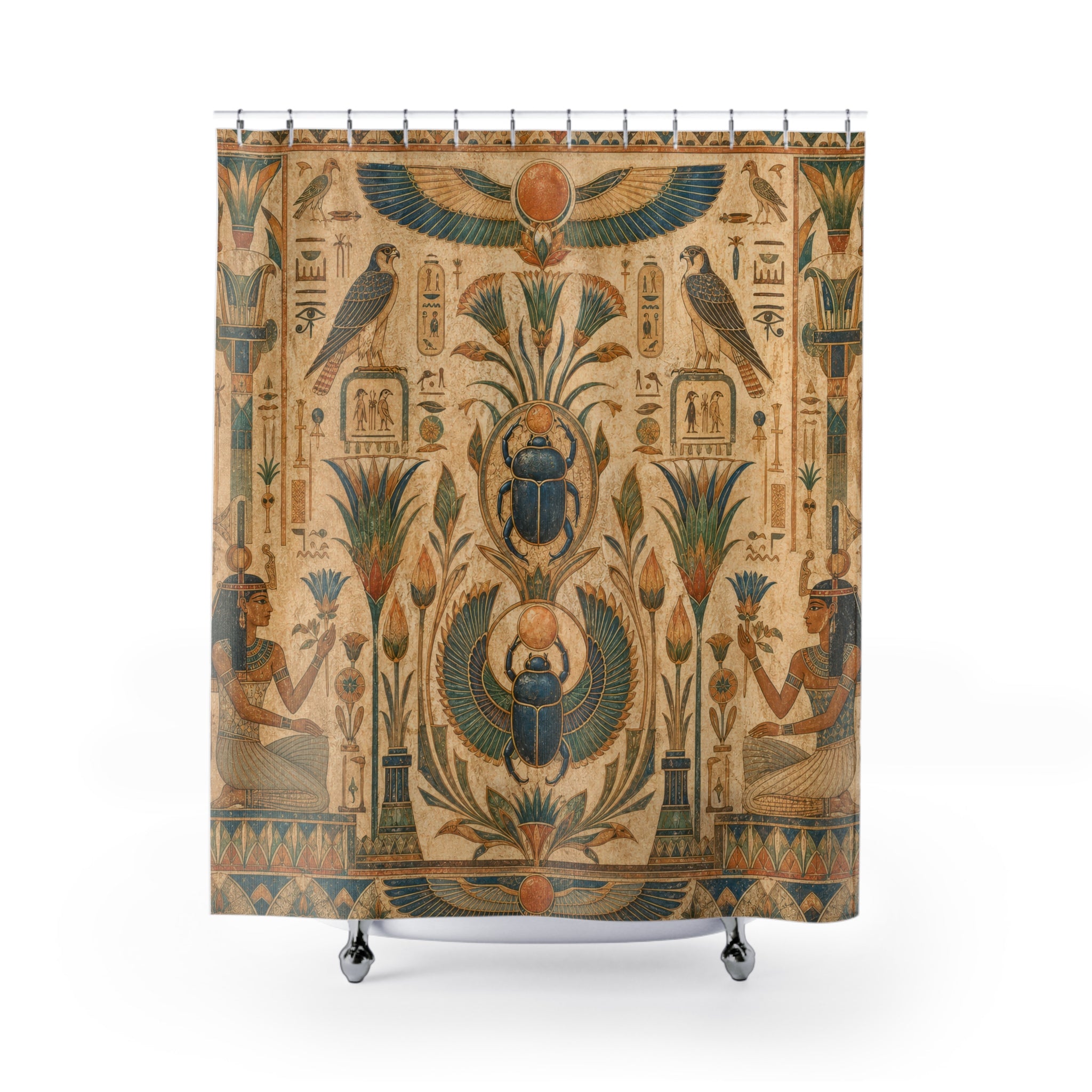 Egyptian Shower Curtain: Ancient Mural