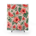 Watermelon Hibiscus Shower Curtain
