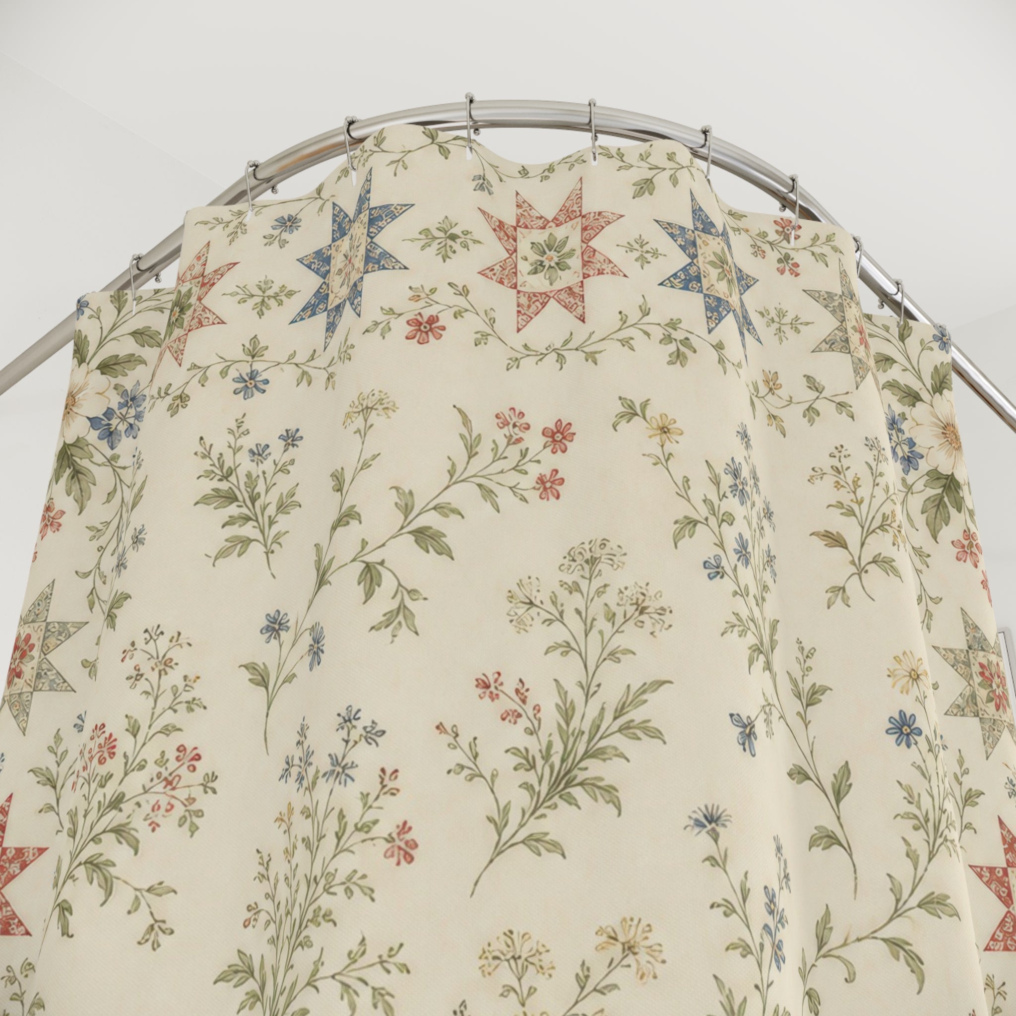 Patchwork Quilt Border Shower Curtain