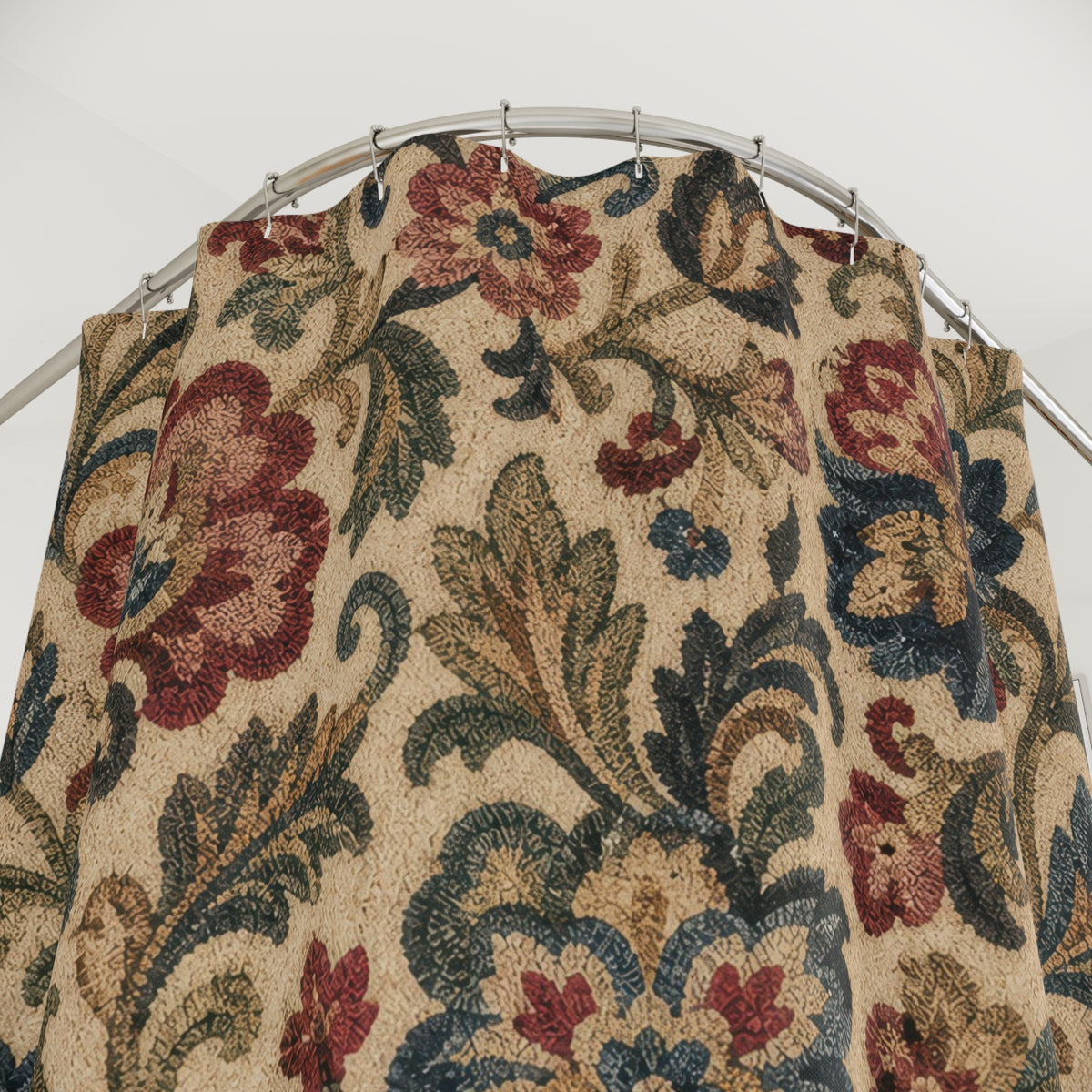 Ornate Farmhouse Vintage Floral Shower Curtain