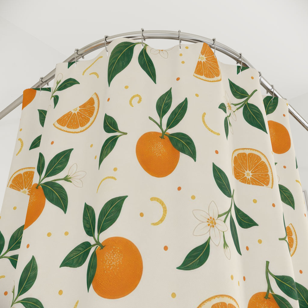 Citrus Fruit Orange Shower Curtain: Citrus Fruit Shower Curtai