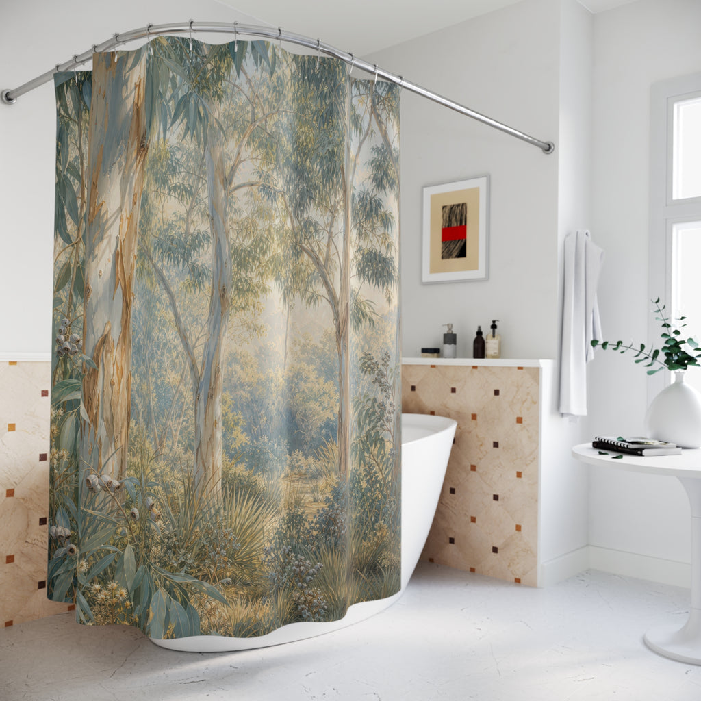 Eucalyptus Grove Silver Leaves Shower Curtain