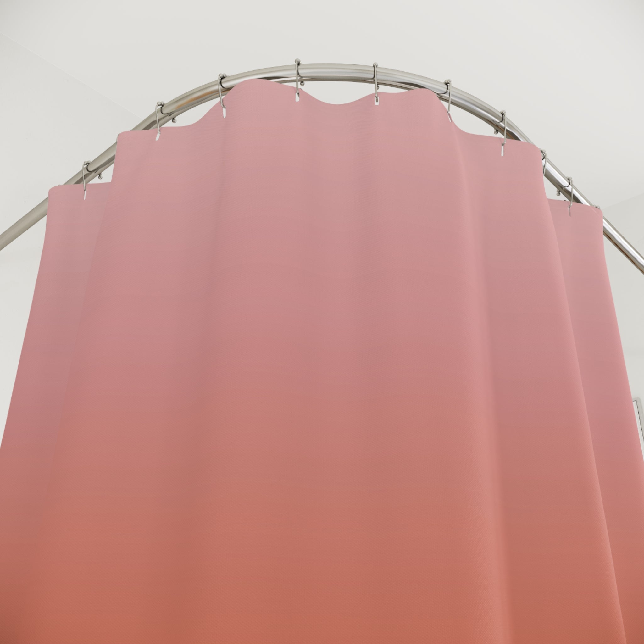 Pink Ombre Shower Curtain — Coral to Terracotta