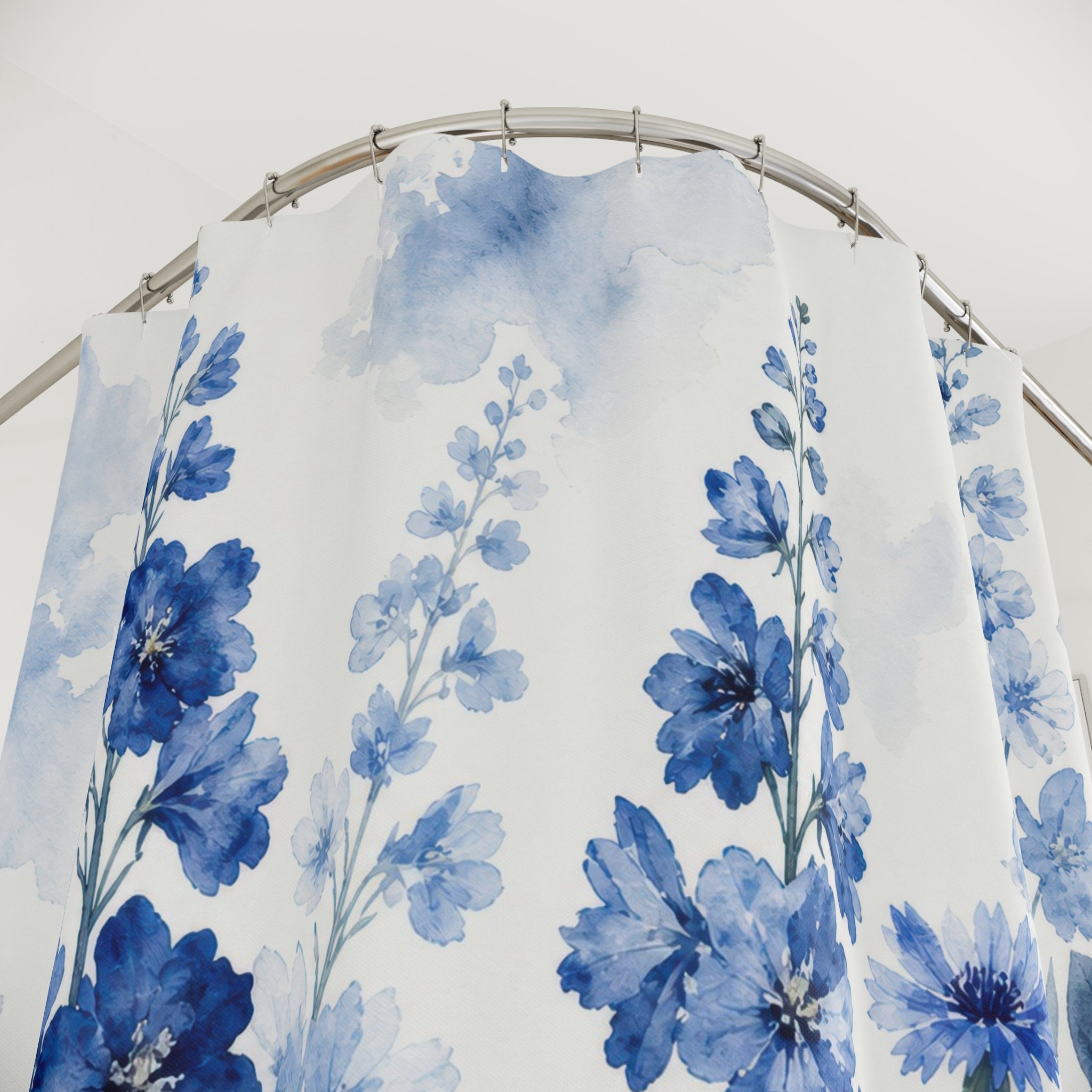 Blue Wildflower Shower Curtain