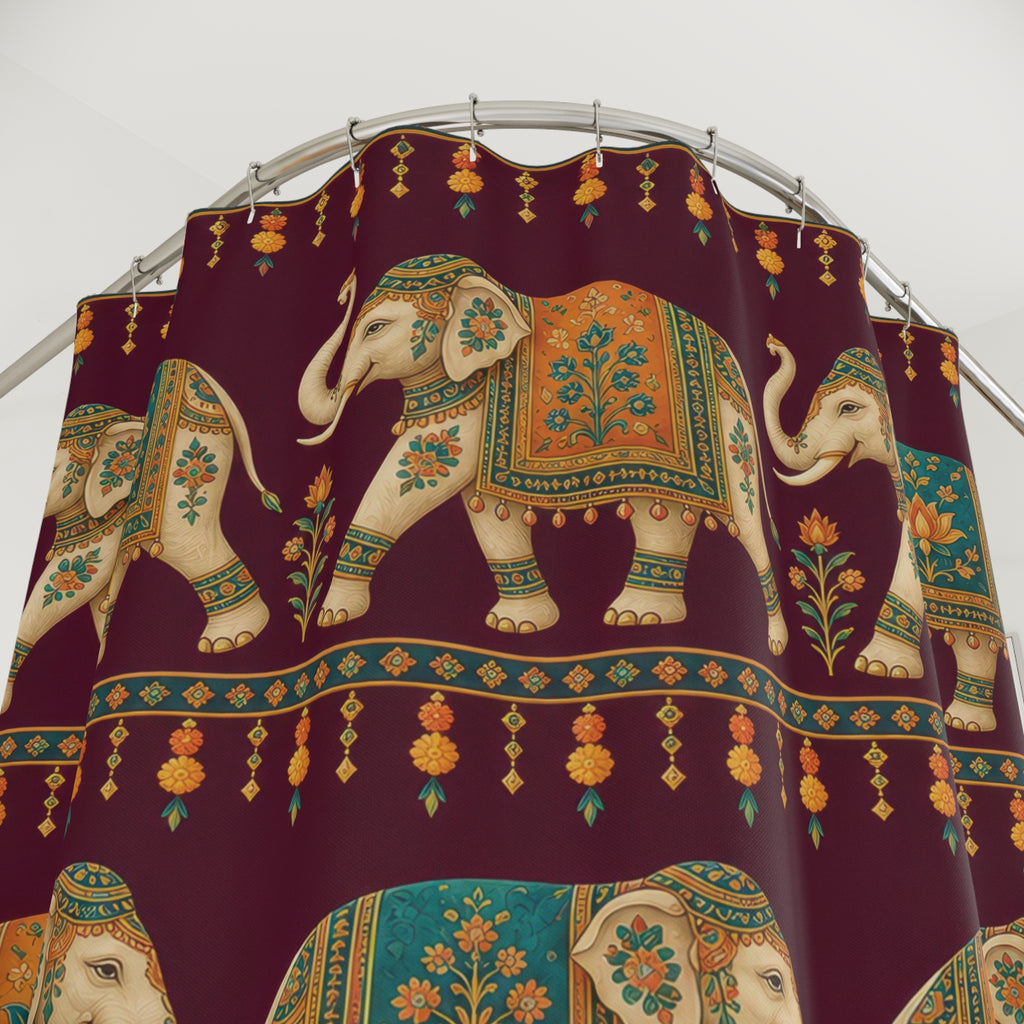 Elephant Shower Curtain – Festive Jewel Friezes