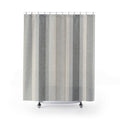 Soft Gray White Vertical Stripe Shower Curtain