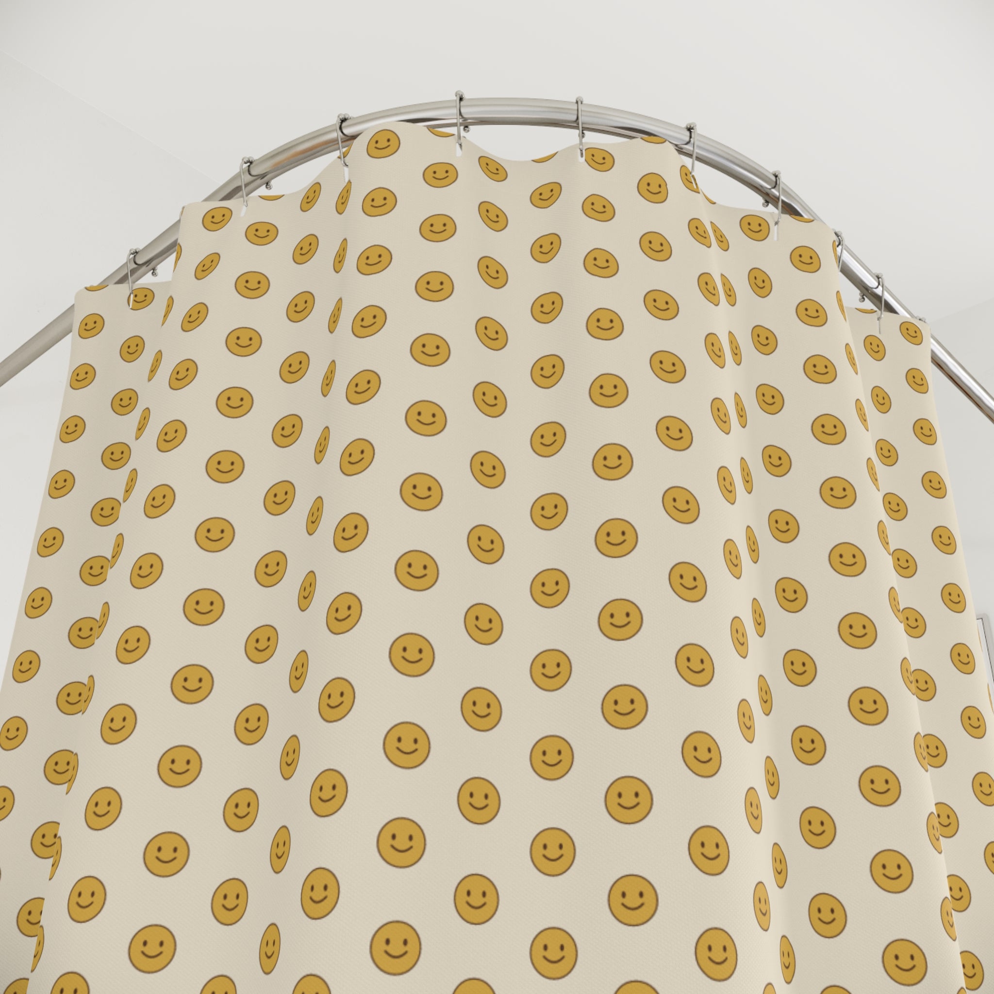 70s Smiley Face Shower Curtain