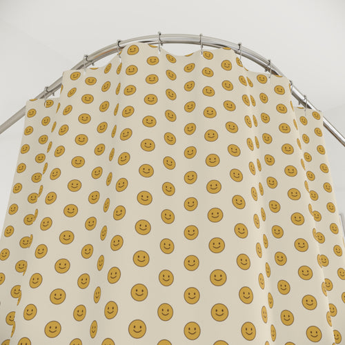 70s Smiley Face Shower Curtain