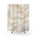 Ivory Cream Wave Shower Curtain