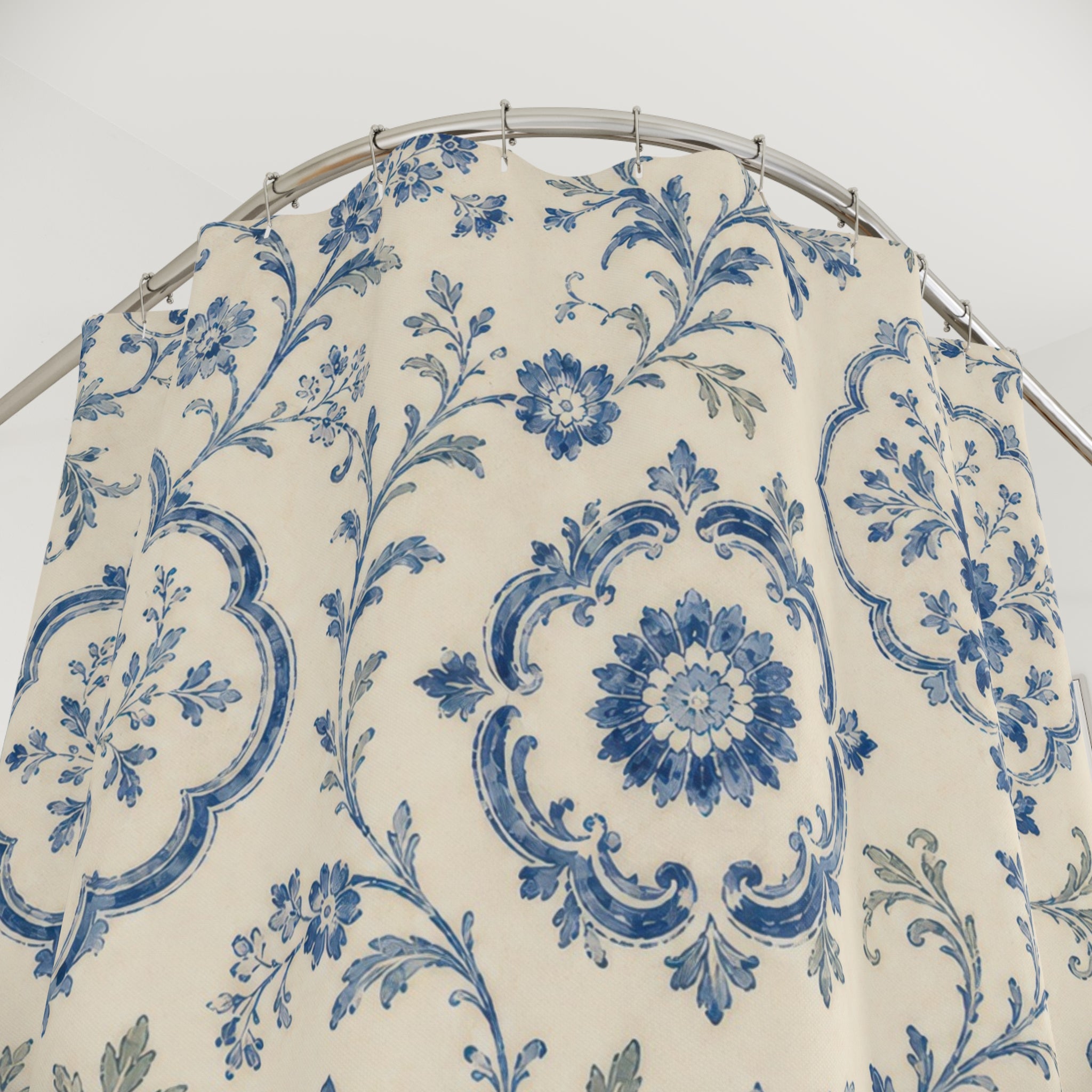 French Country Floral Vintage Farmhouse Cottage Shower Curtain