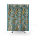 Morris St James Shower Curtain – Tiled Blue & Gold