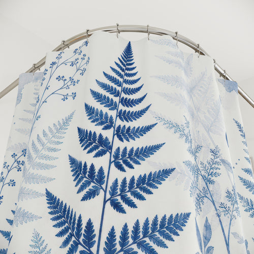 Blue Fern Shower Curtain