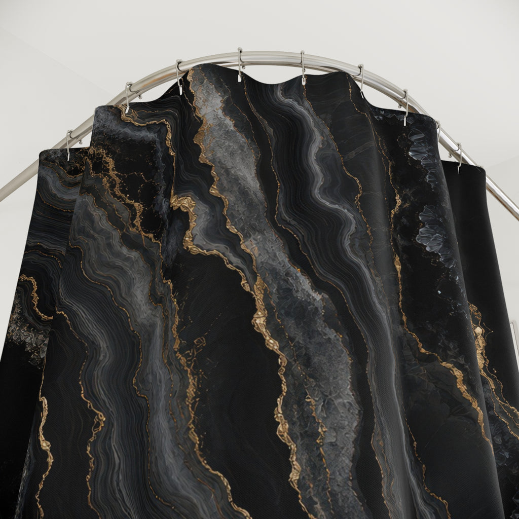 Black and Gold Shower Curtain