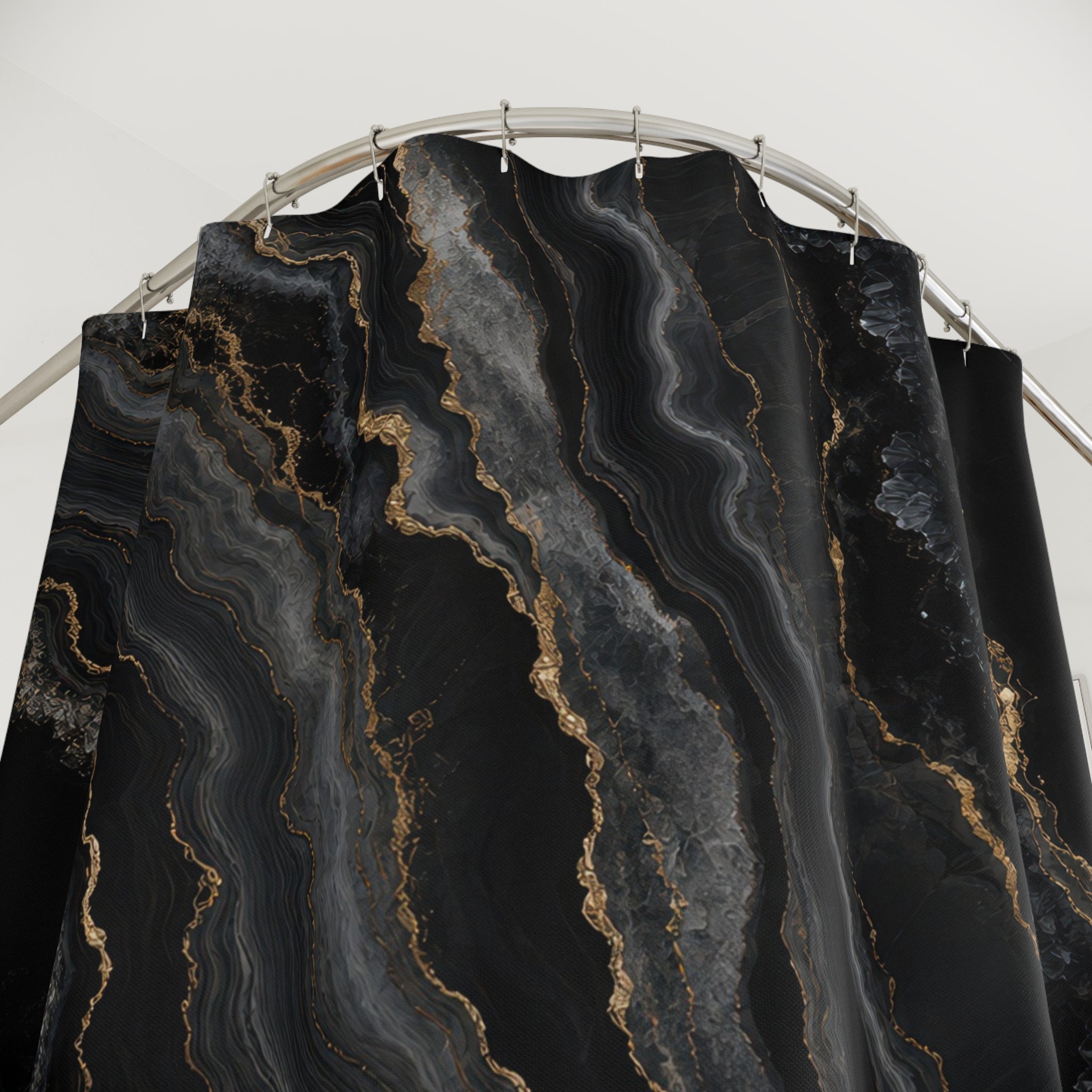 Black and Gold Shower Curtain