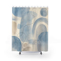 Light Blue Abstract Shower Curtain