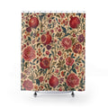 Pomegranate Garden Boho Floral Shower Curtain