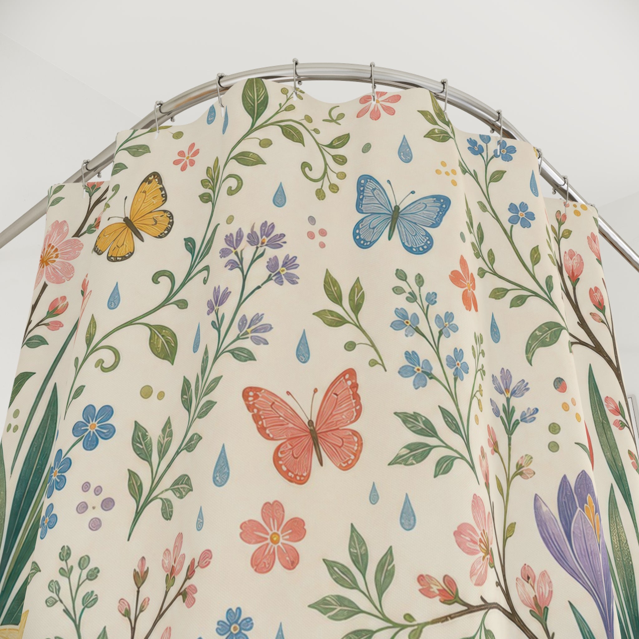 Spring Floral Botanical Shower Curtain