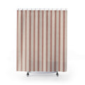 Red and White Striped Shower Curtain: Dense French Ticking