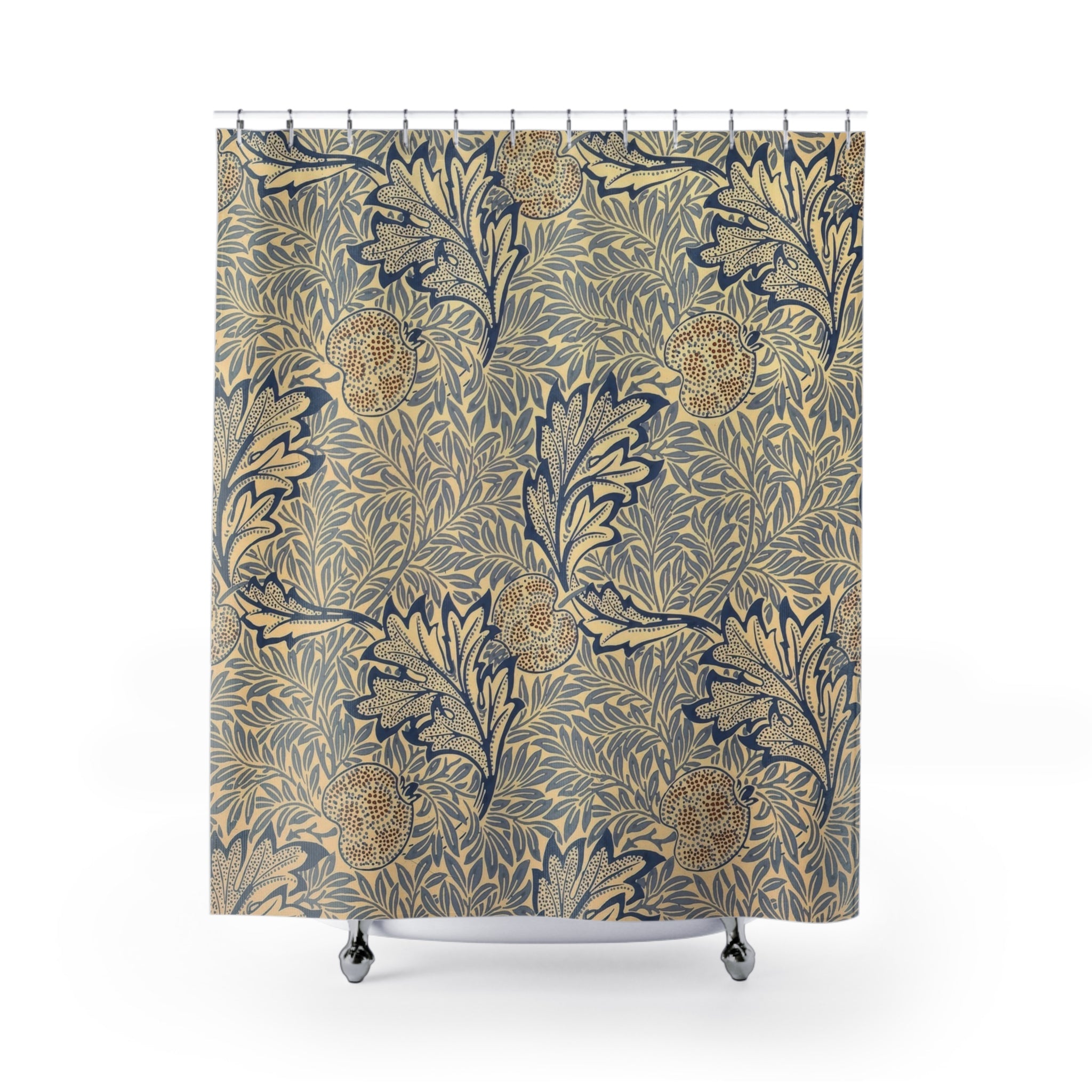 Morris Apple Shower Curtain – 1877 Blue & Beige