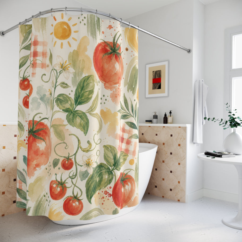 Tomato Girl Fruit Shower Curtain