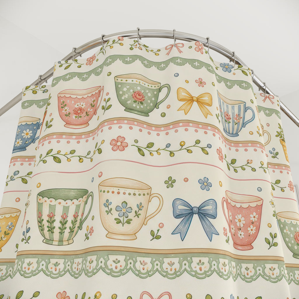 Teacup Cute Shower Curtain