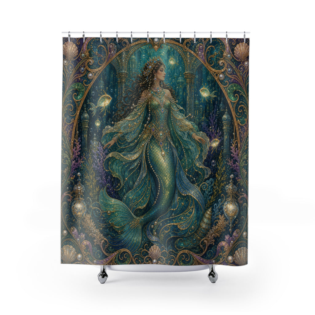 Dark Mermaid Arch Shower Curtain