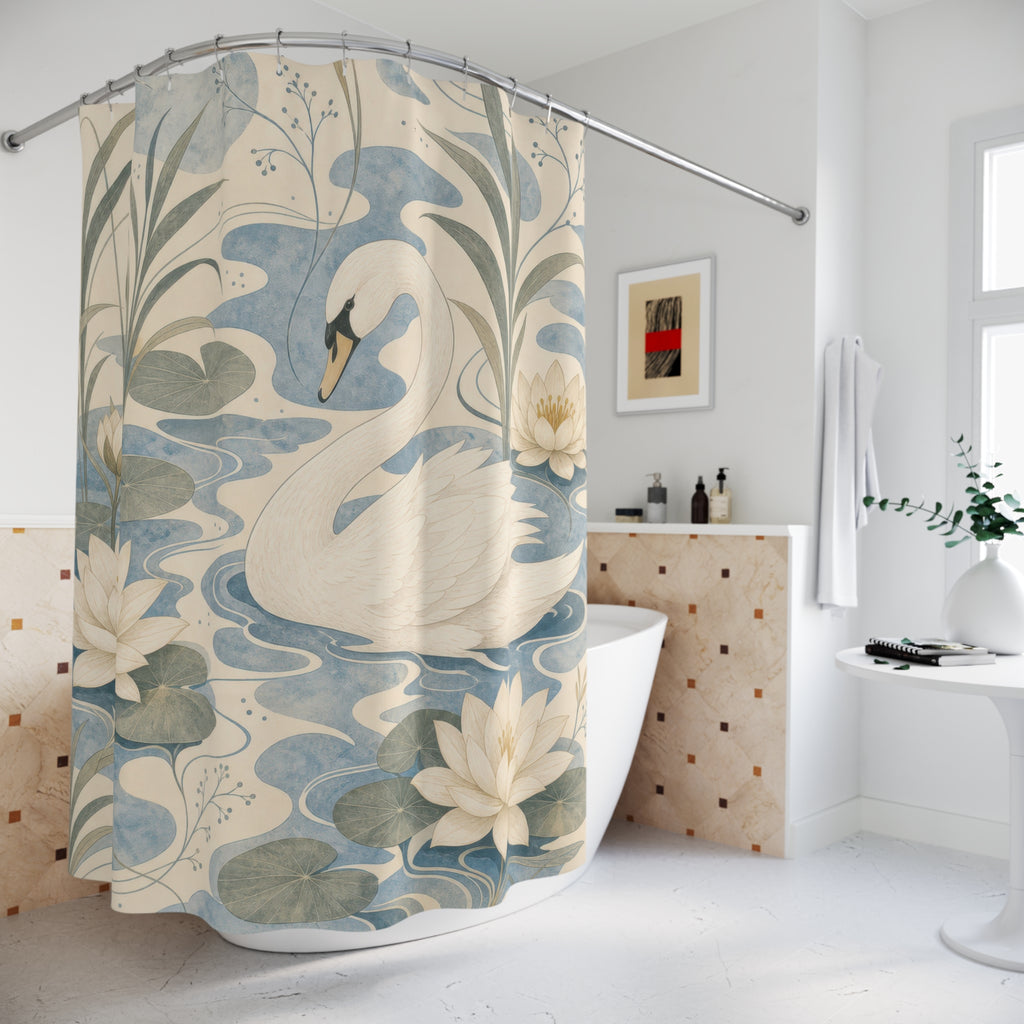 Lake Swan Shower Curtain