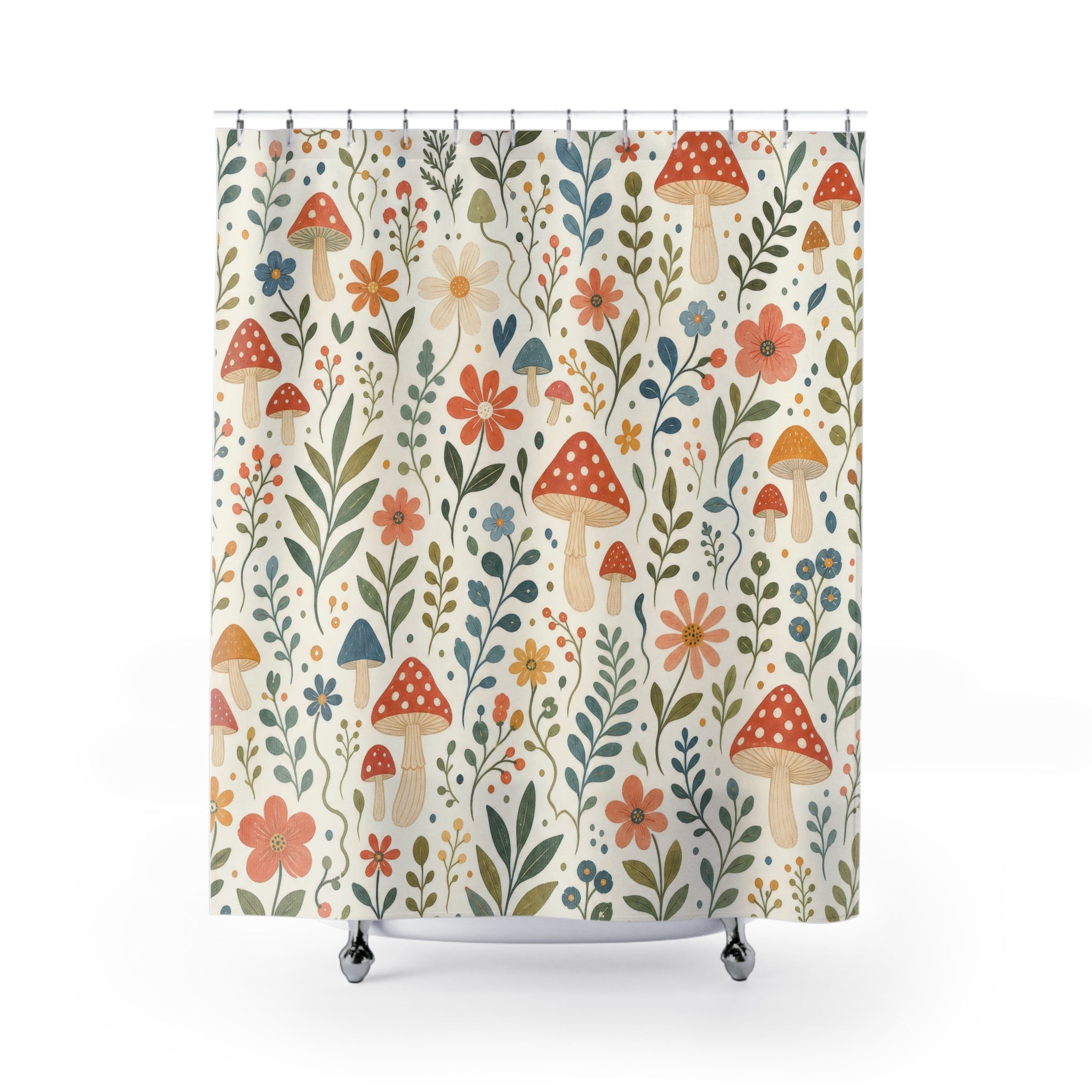 Cottagecore Wildflower Shower Curtain