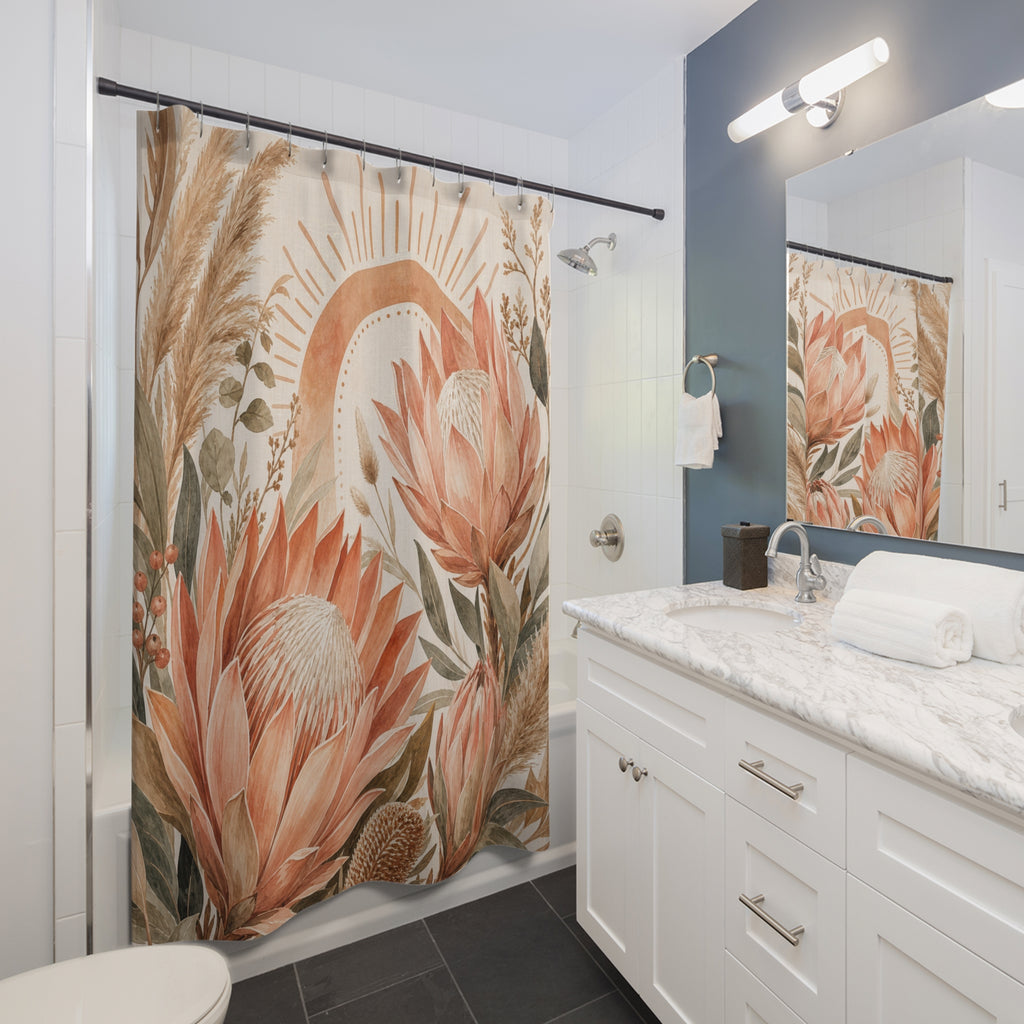 Protea Desert Flower Shower Curtain