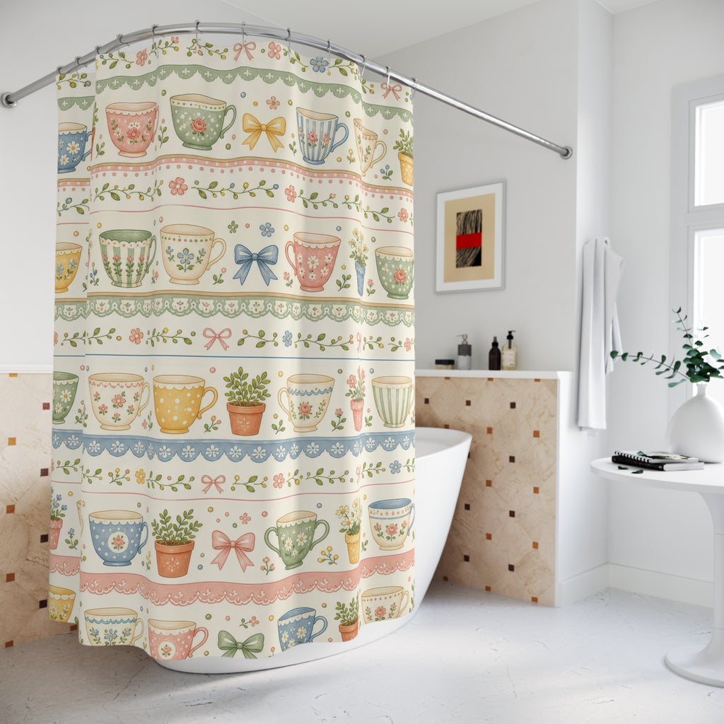 Teacup Cute Shower Curtain