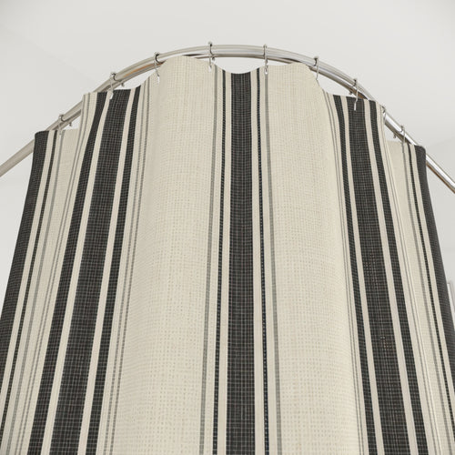 Black Ivory Stripe Shower Curtain