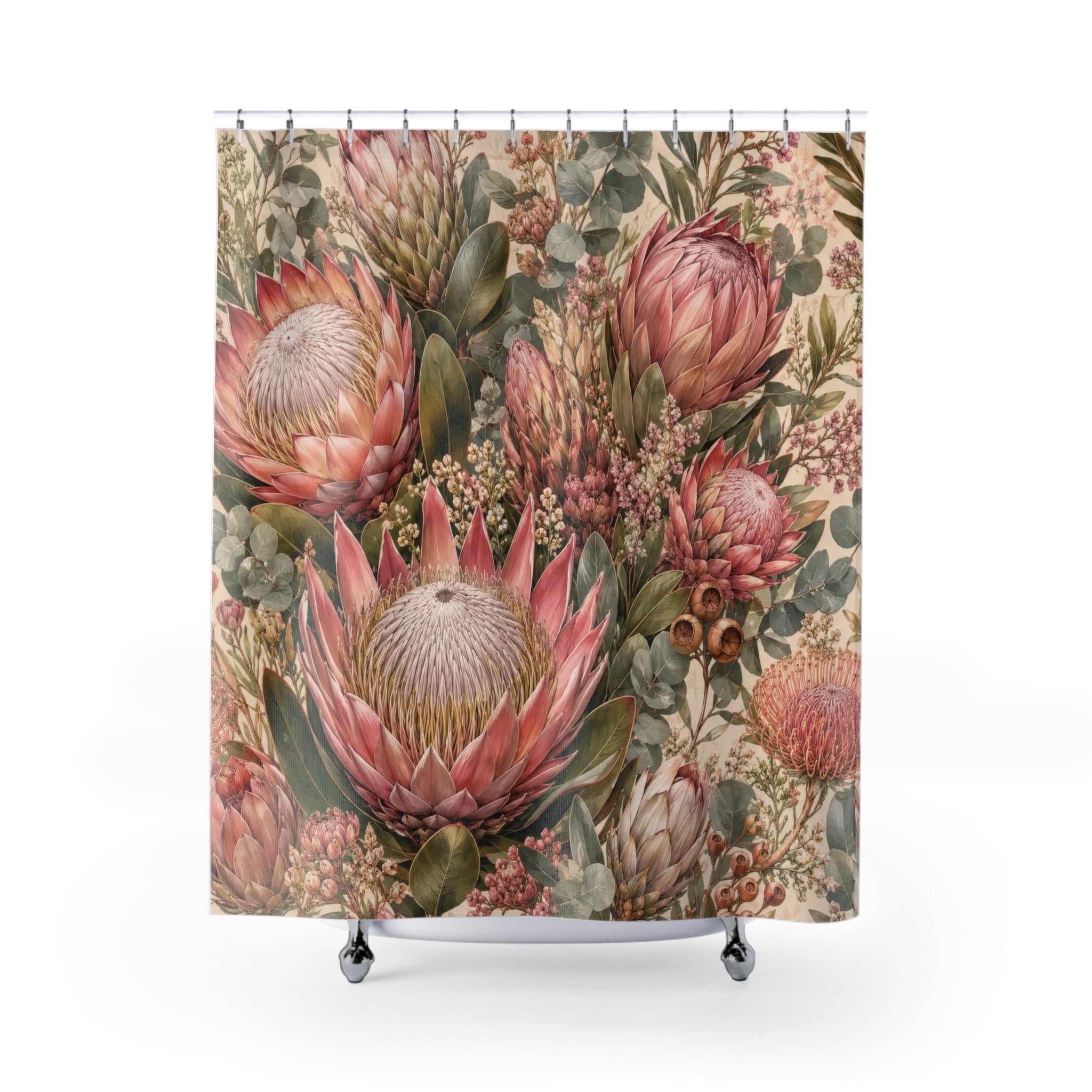 Protea Floral Botanical Shower Curtain