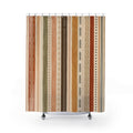 Terracotta Tan Diamond Stripe Shower Curtain