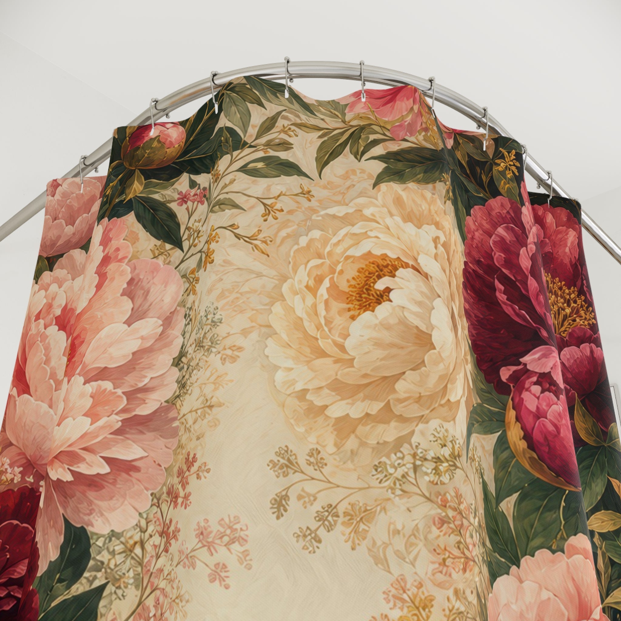 Blush Peony Garden Shower Curtain