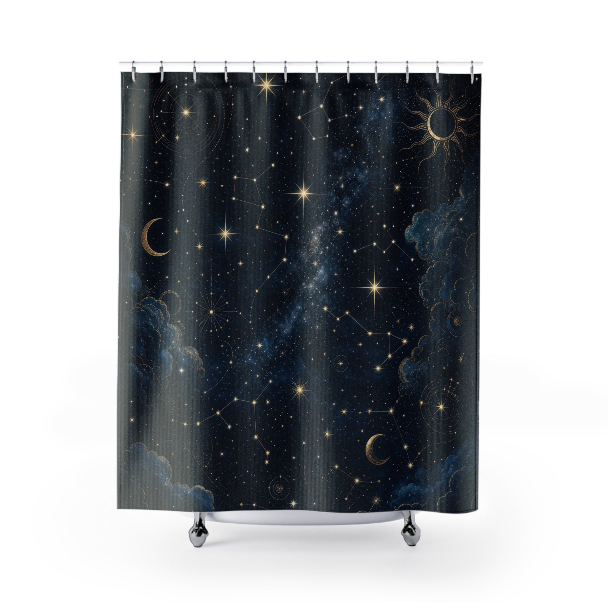 Celestial Shower Curtain: Starry Night Sky