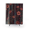 Plum Pink Wildflower Dark Floral Shower Curtain
