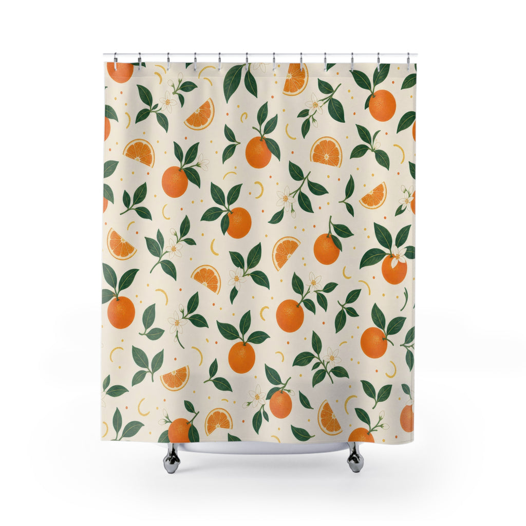 Citrus Fruit Orange Shower Curtain: Citrus Fruit Shower Curtai