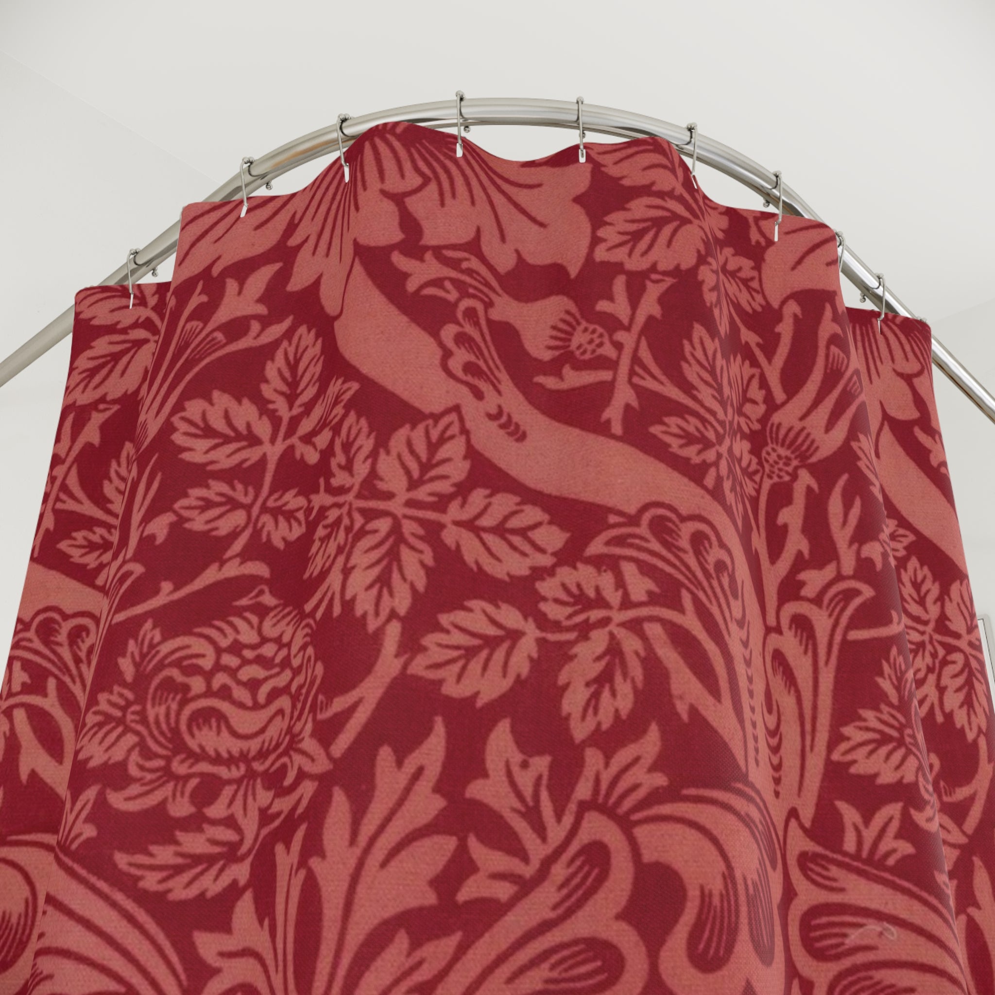 Morris Rose & Thistle Shower Curtain – 1881 Red