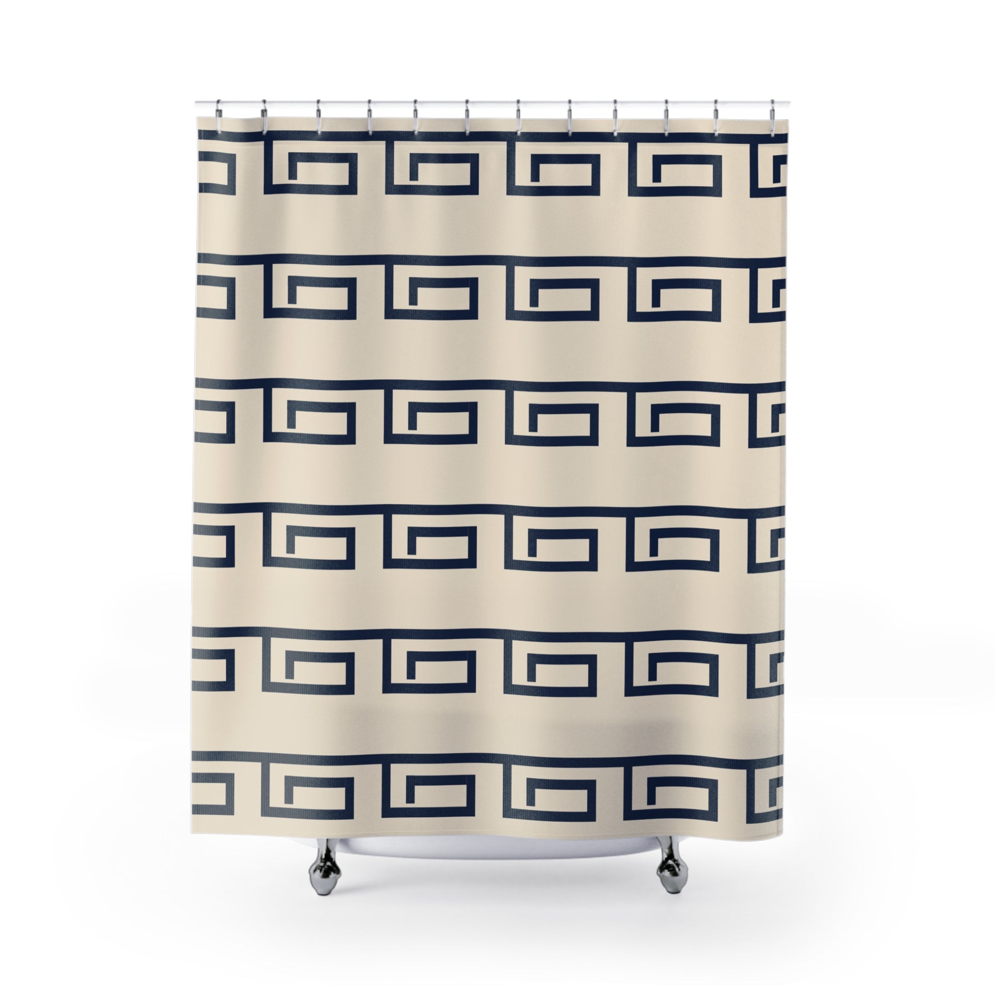 Greek Key Shower Curtain: Classic Meander