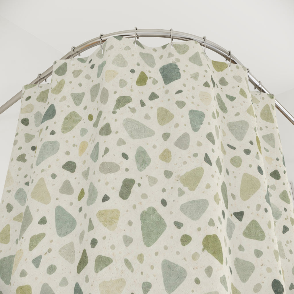 Sage Olive Chip Shower Curtain