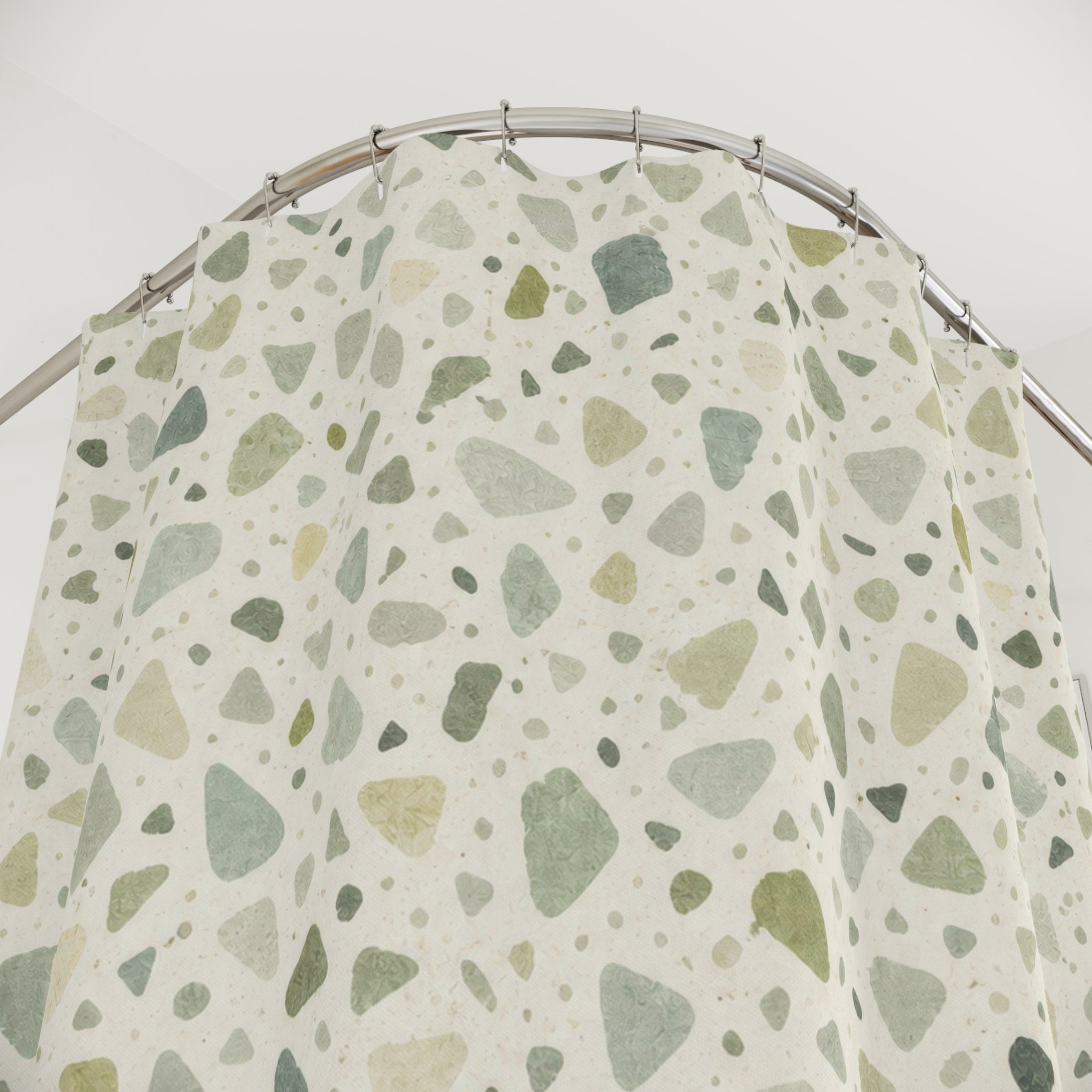 Sage Olive Chip Shower Curtain