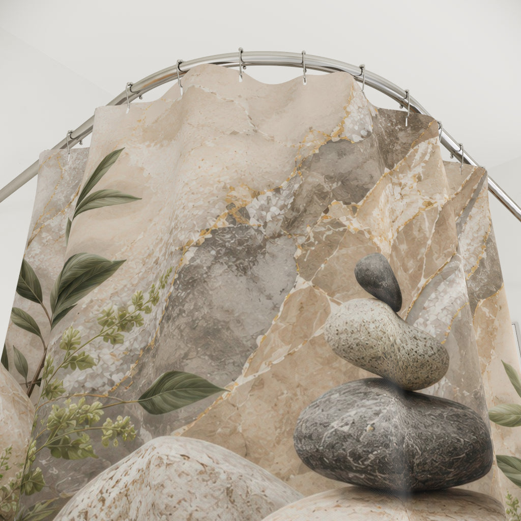Stone Shower Curtain: Pebble Spa