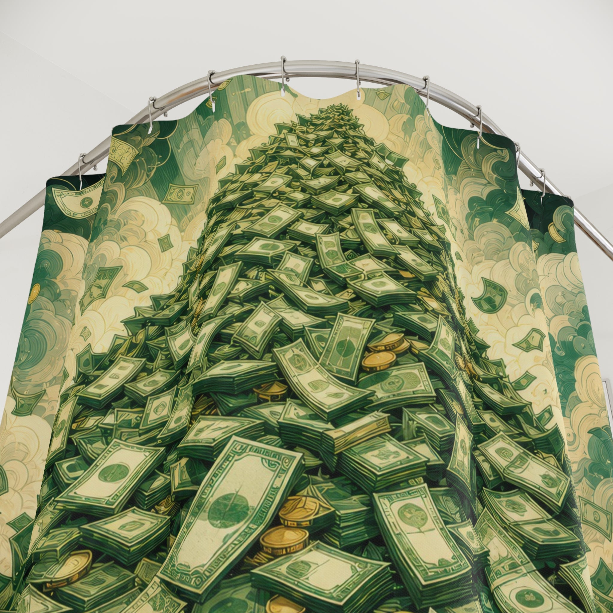 Money Mountain Cash Unique Funny Shower Curtain
