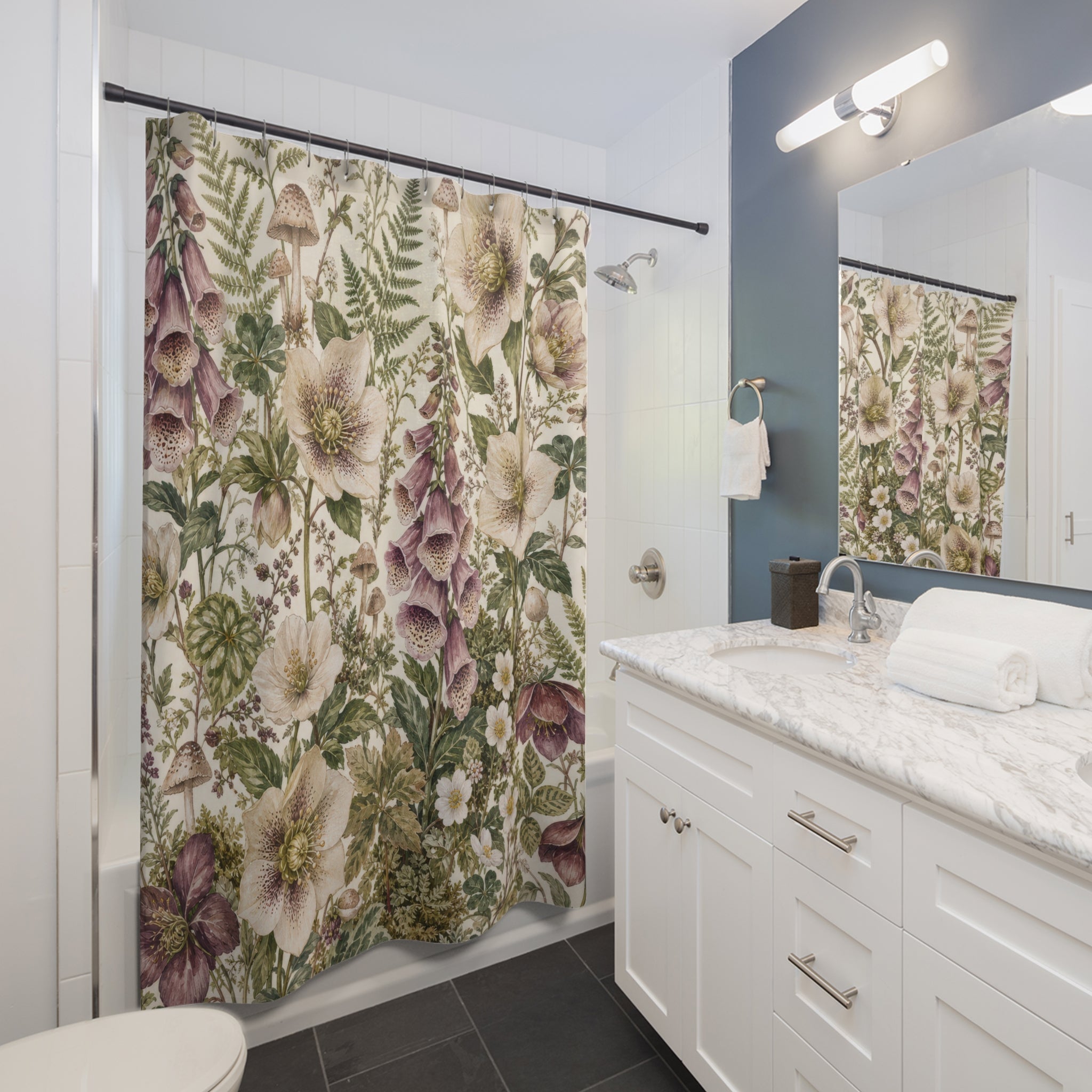 Foxglove Botanical Shower Curtain