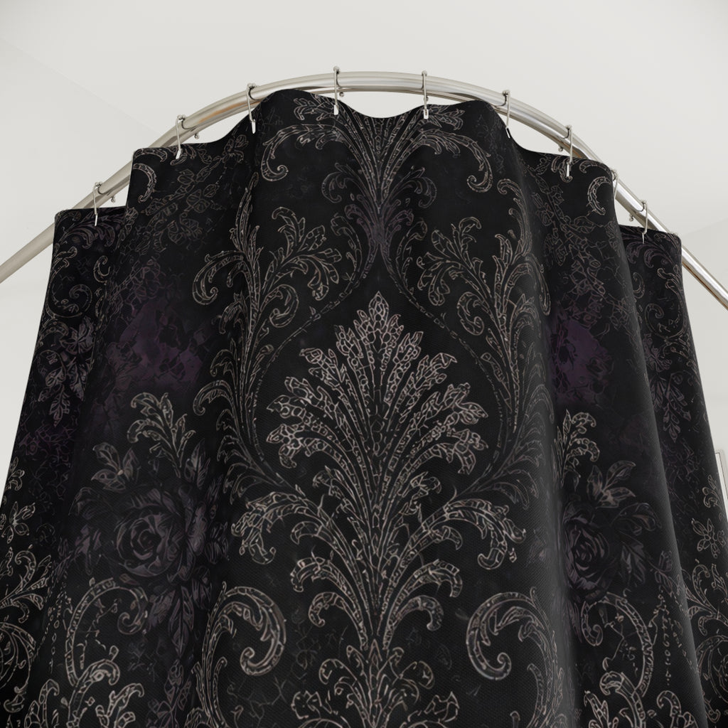 Dark Damask Shower Curtain