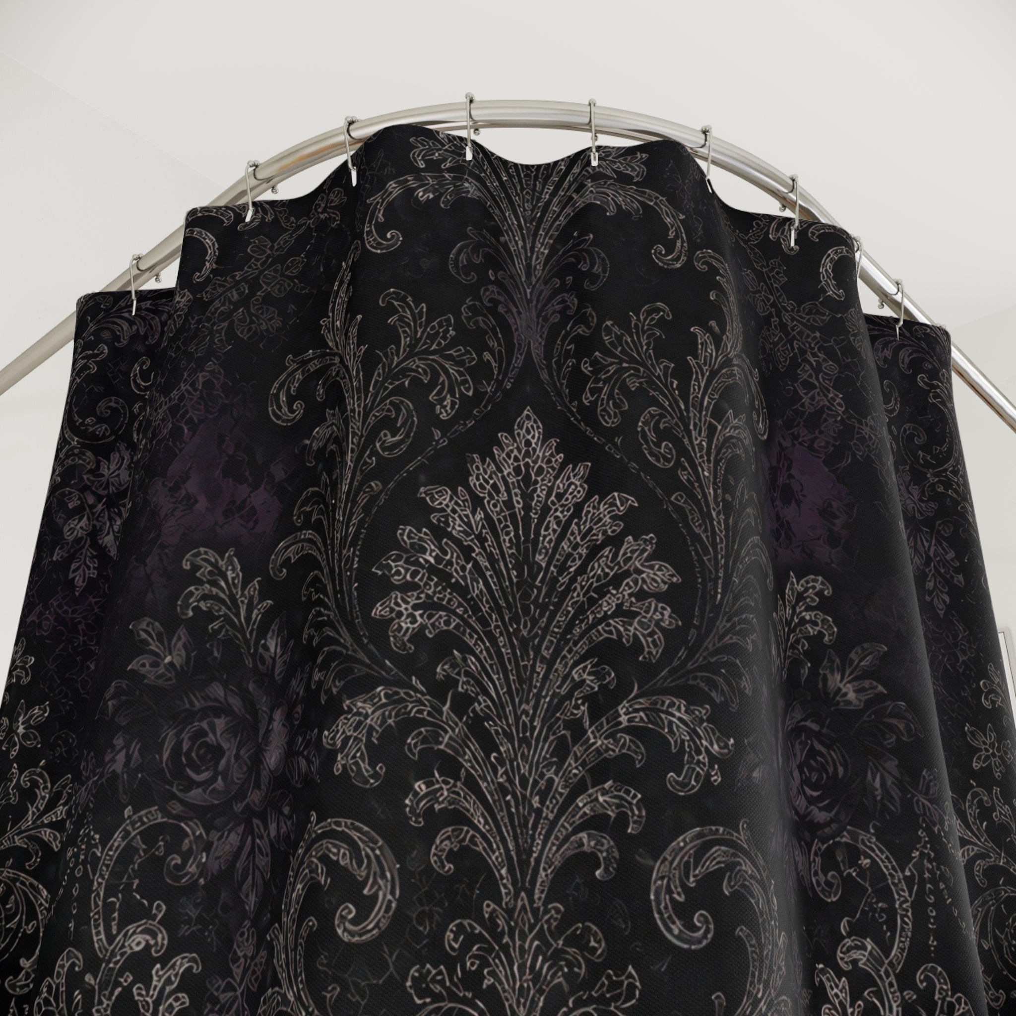 Dark Damask Shower Curtain