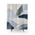 Blue Gray Modern Shower Curtain