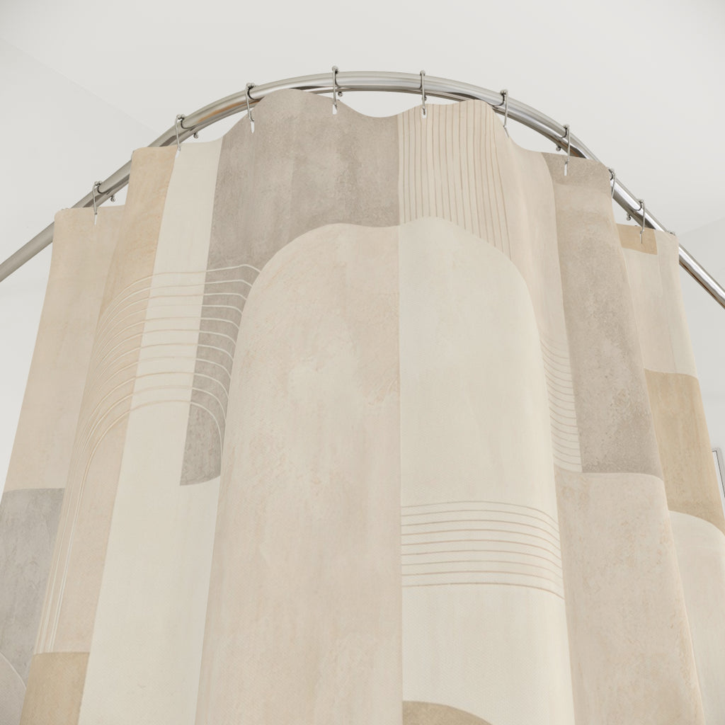 Ivory Arch Block Shower Curtain