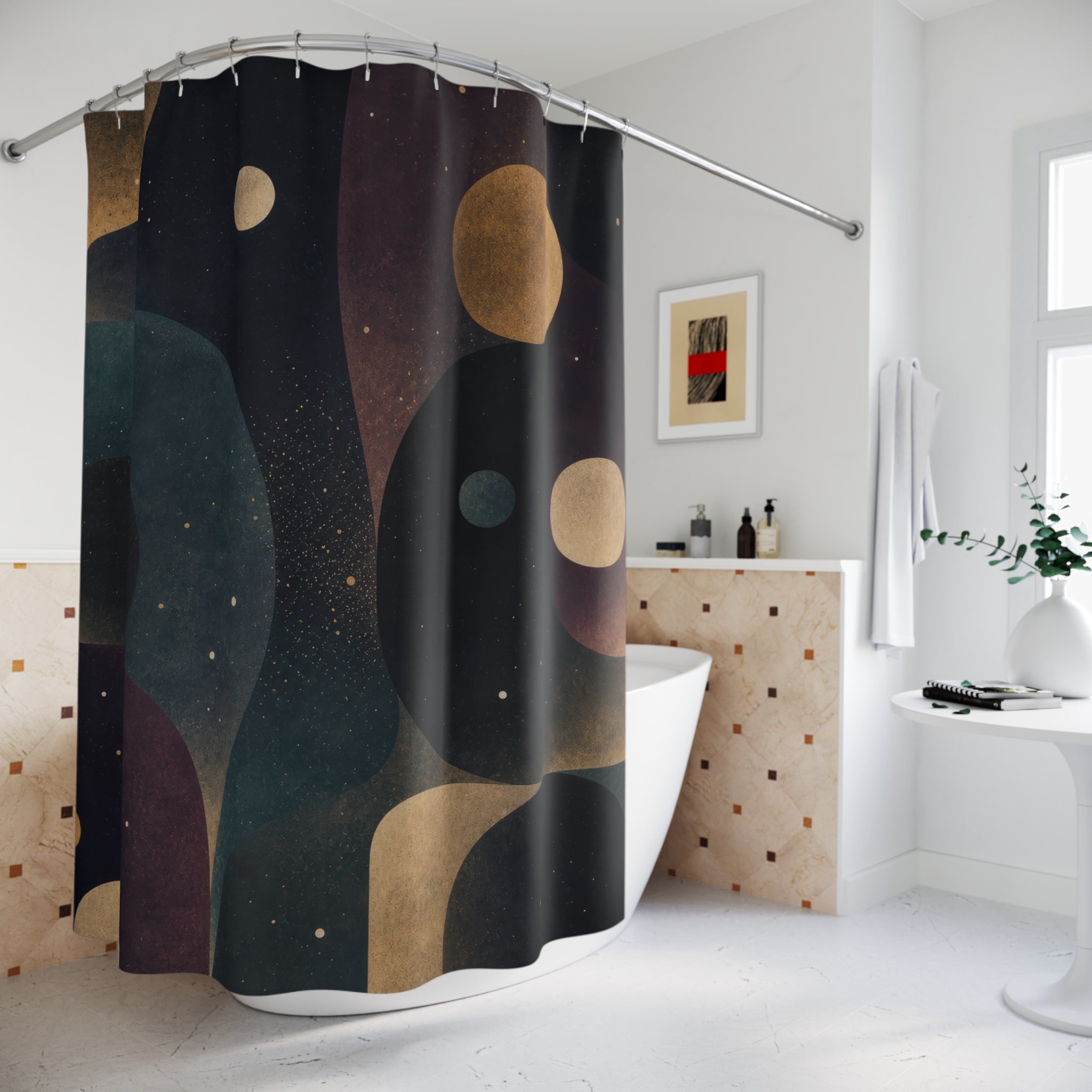 Planetarium Colorfield Shower Curtain
