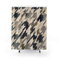 Painterly Houndstooth Shower Curtain